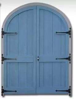 classic round top double door for sheds garages