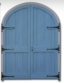 classic round top double door for sheds garages 1