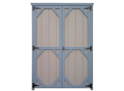 colonial 4 foot double door for sheds garages