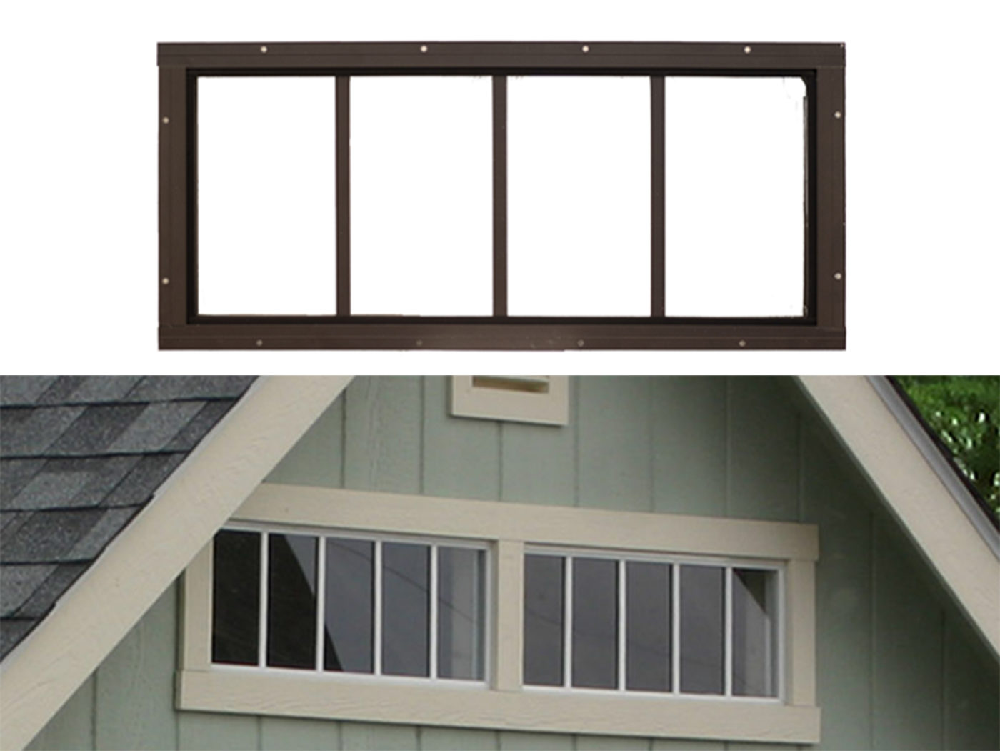 non insulated transom windows for sheds garages