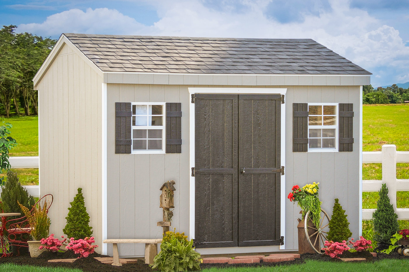 An outdoor shed kit for sale wood siding