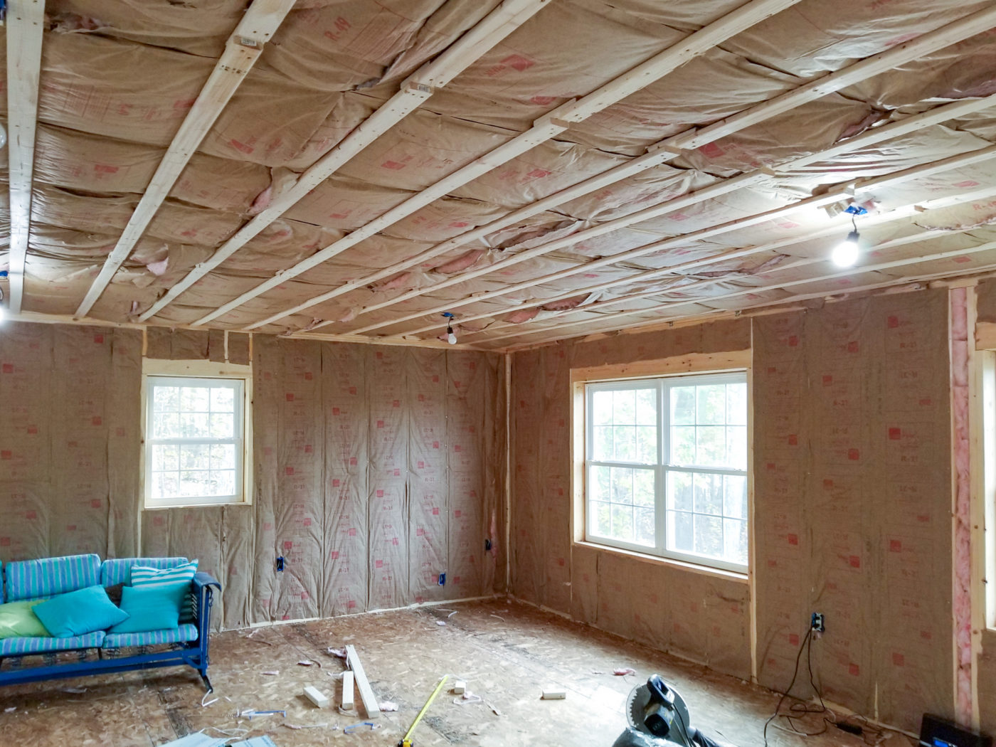 prefab 2 story garage with insulation