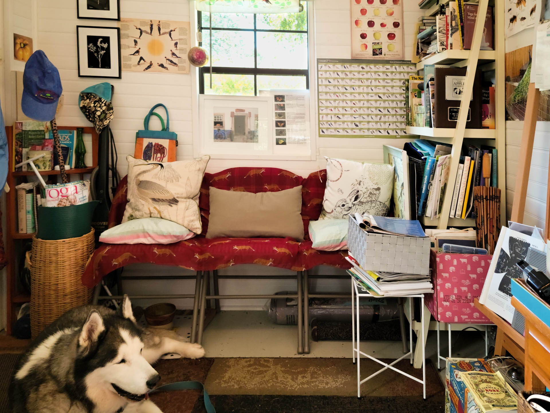The interior of a writing shed in VA.