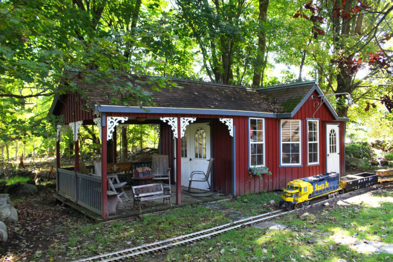 shed as a train depot