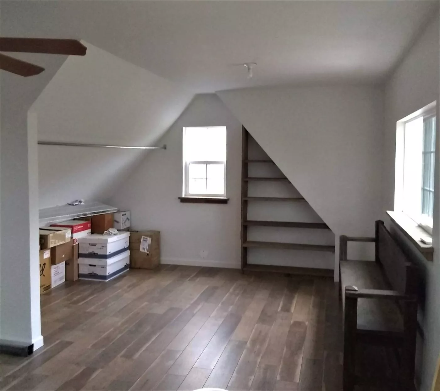 Two-Story Prefab Garage Provides a Home for a Virginia Grandma 17 second floor of garage